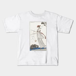 Robe de Linon Imprimé Fashion Illustration by George Barbier Kids T-Shirt